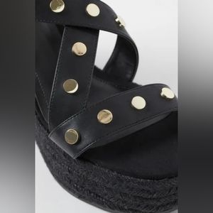 👣H & M York Metal Studded Espadrilles